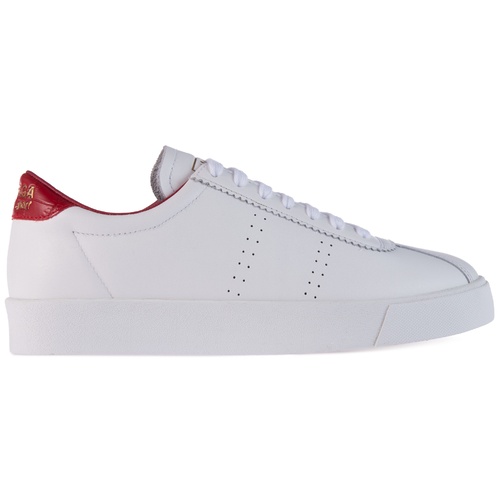 Superga-2869 club S Croco Heeltab-White/Red Flame [Size: 42]