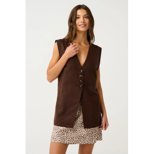 Cartel & Willow Suzie Vest - Chocolate
