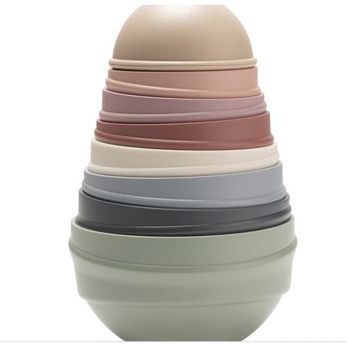 Bibs Wobbly Tower Stacking Toy - Pastel Rainbow
