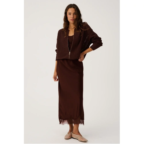 Cartel + Willow Luna Skirt - Truffle Lace