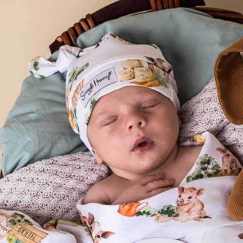 Snuggle Hunny Organic Knotted Beanie - Farm