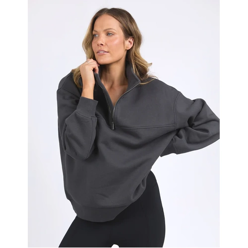 Foxwood College Zip Crew - Charcoal