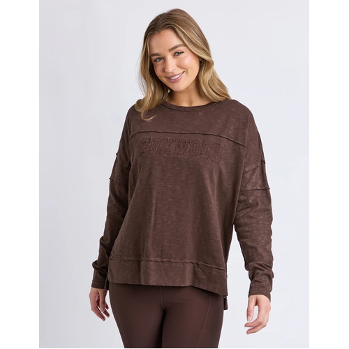 Foxwood Throw On Tee - Coffee Bean [Size: 12]