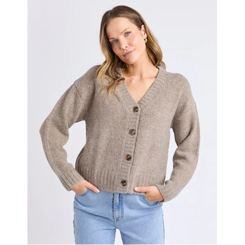 Foxwood Jensen Button Cardi - Mushroom