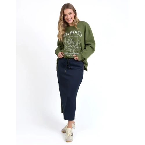Foxwood Juno Skirt - Navy with Green [Size: 14]