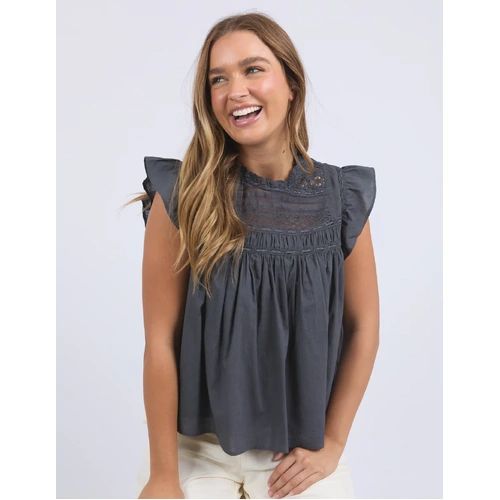 Foxwood Adelyn Top - Charcoal