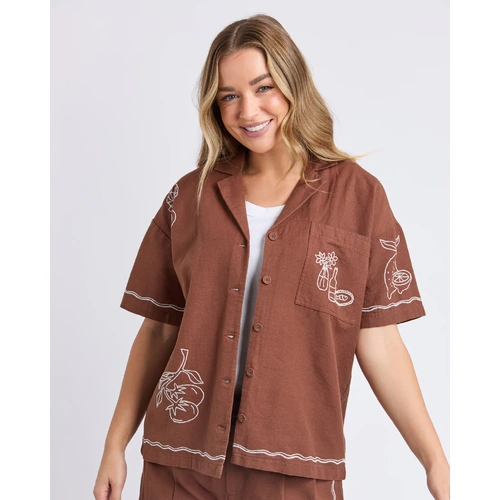 Foxwood Paradise Shirt - Chocolate