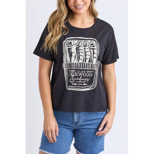 Foxwood Pesce Tee - Washed Black