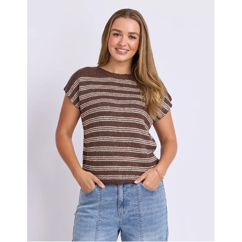 Foxwood Cleo Knit Top - Chocolate [Size: 12]