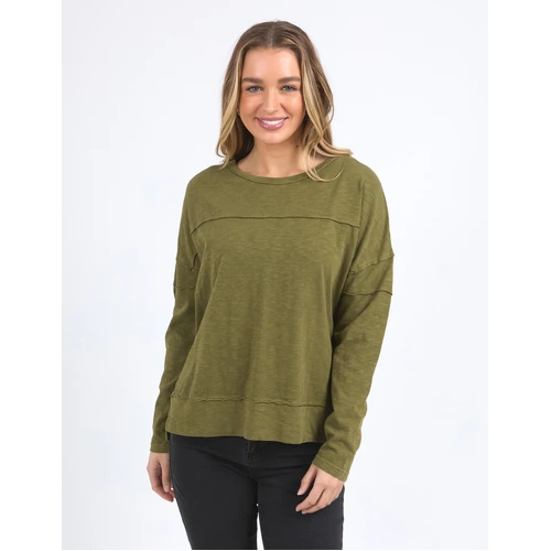 Foxwood Jayne Throw On Top - Olive