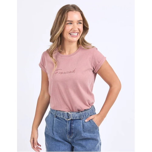 Foxwood Signature Tee - Ash Rose