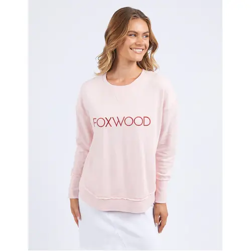 Foxwood Simplified Metallic Crew - Pale Pink