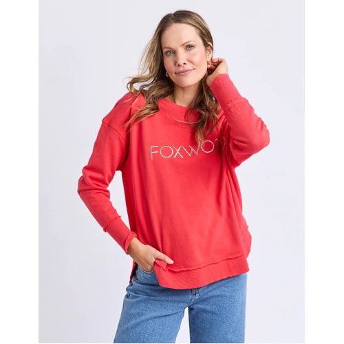 Foxwood Simplified Metallic Crew - Red