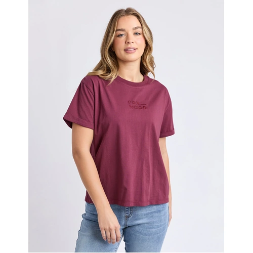 Foxwood Huntleigh Oversized Tee - Windsor Wine
