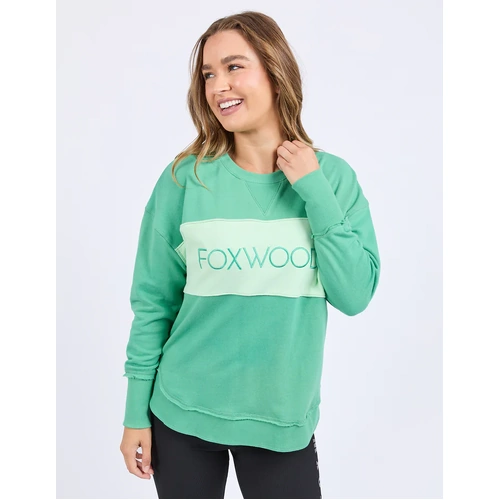 Foxwood Simplified Tonal Crew - Green