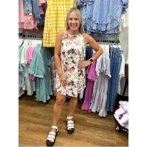 Dream House Floral T Neck Tunic - Floral [Size: 8]