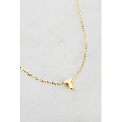 Zafino Letter Necklace - Gold T