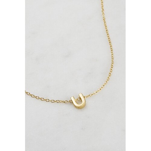 Zafino Letter Necklace - Gold U