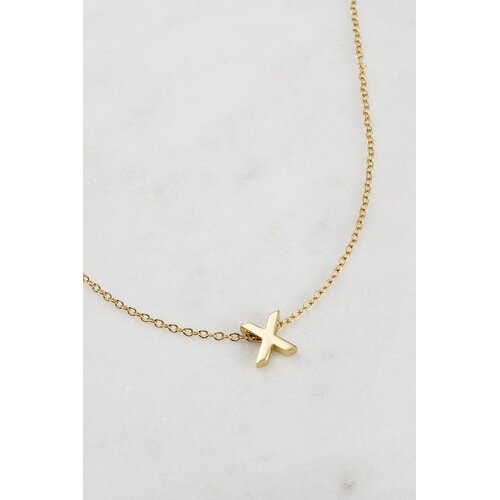 Zafino Letter Necklace - Gold X