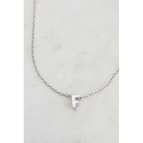 Zafino Letter Necklace - Silver F