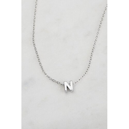 Zafino Letter Necklace - Silver N