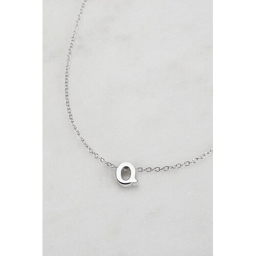 Zafino Letter Necklace - Silver Q