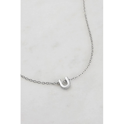 Zafino Letter Necklace - Silver U