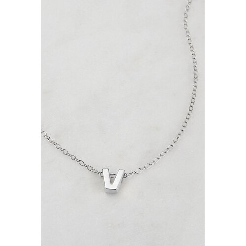 Zafino Letter Necklace - Silver V