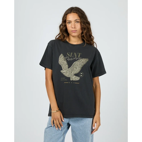 Silent Theory Hand Drawn Tee - Washed Black [Size: 12]