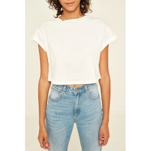 Silent Theory Crop Bite The Bullet Tee [Colour: White] [Size: 12]