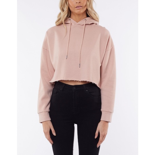 Silent Theory-Cropped Hoody-Dusty Pink