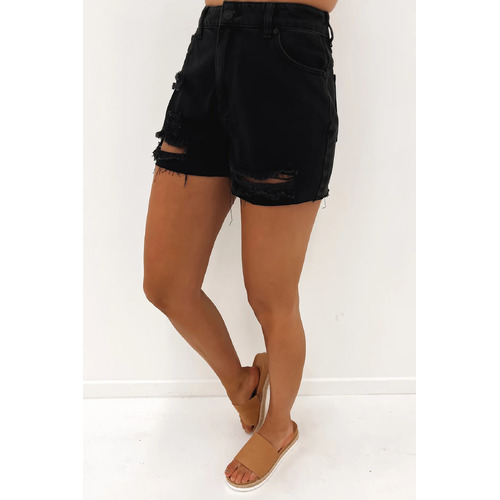 Silent Theory Monica Mom Short - Washed Black