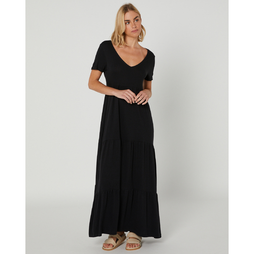 Silent Theory Lola Tiered Dress - Black [Size: 10]