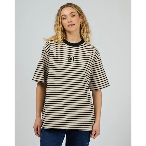 Silent Theory Silent Stripe S/S Tee - Black
