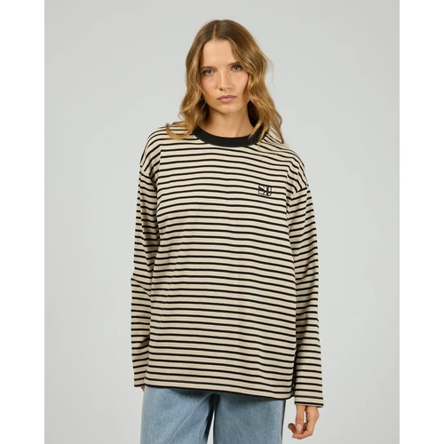 Silent Theory Foundation Stripe L/S Tee - Black