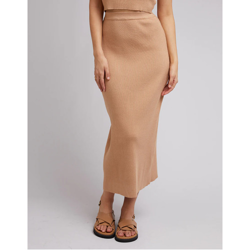 All About Eve Charlotte Maxi Skirt - Tan [Size: 10]