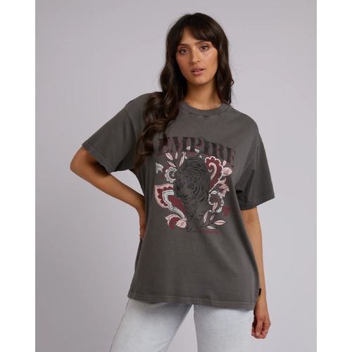 All About Eve Empire Oversized Tee - Charcoal [Size: 14]