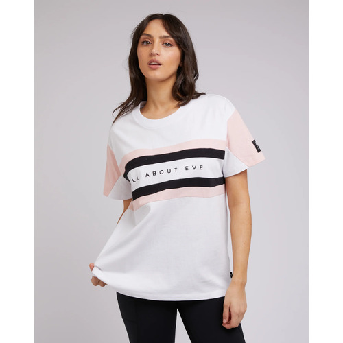 All About Eve Base Contrast Tee - Vintage White [Size: 10]
