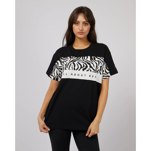 All About Eve Parker Panelled Tee - Black [Size: 8]
