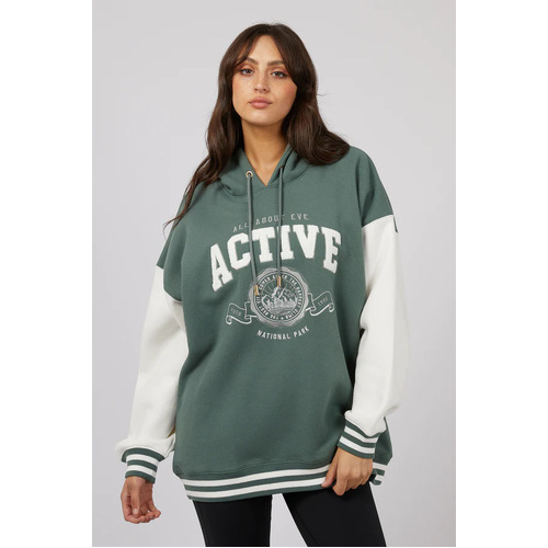 All About Eve National Contrast Hoody - Green [Size: 10]
