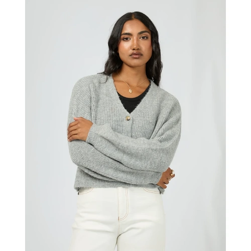 All About Eve Selena Knit Cardi - Grey Marle