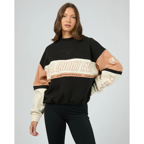 All About Eve Performance Slouch Panel Crew - Black [Size: 8]
