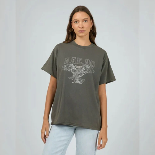 All About Eve Eclipse Relaxed Tee - Charcoal