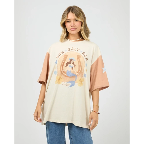 All About Eve Sun Salt Sea Oversized Tee - Vanilla