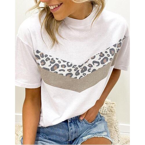 All about Eve-Angled Cheetah Tee-White