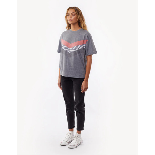 All about Eve-Panelled Zebra Tee-Washed Black