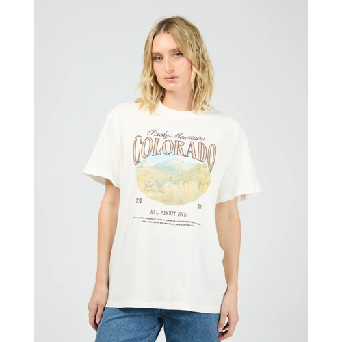 All About Eve Rocky Mountains Relaxed Tee - Vintage White