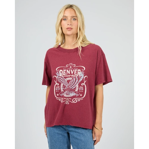 All About Eve Old West Era Box Tee - Wine