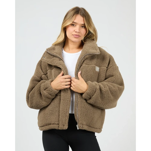 All About Eve Cosy Club Teddy Jacket - Mocha