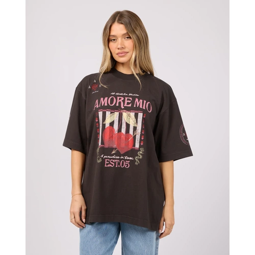 All About Eve Aurora Oversized Tee - Washed Black